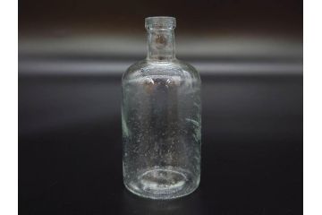 大正〜昭和初期　様々な用途に使える小瓶5個セット(気泡、ガラスビン、硝子、ボトル、薬瓶、花瓶、花入れ、花器)(R-077081)