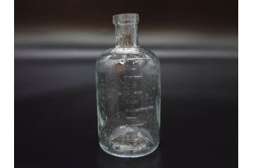 大正〜昭和初期　様々な用途に使える小瓶5個セット(気泡、ガラスビン、硝子、ボトル、薬瓶、花瓶、花入れ、花器)(R-077082)