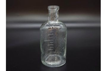 大正〜昭和初期　様々な用途に使える小瓶5個セット(気泡、ガラスビン、硝子、ボトル、薬瓶、花瓶、花入れ、花器)(R-077082)