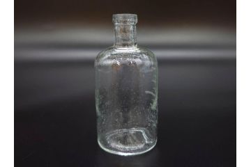 大正〜昭和初期　様々な用途に使える小瓶5個セット(気泡、ガラスビン、硝子、ボトル、薬瓶、花瓶、花入れ、花器)(R-077082)