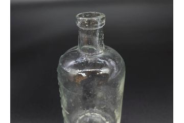 大正〜昭和初期　様々な用途に使える小瓶5個セット(気泡、ガラスビン、硝子、ボトル、薬瓶、花瓶、花入れ、花器)(R-077083)