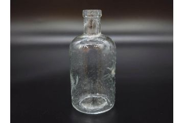 大正〜昭和初期　様々な用途に使える小瓶5個セット(気泡、ガラスビン、硝子、ボトル、薬瓶、花瓶、花入れ、花器)(R-077083)