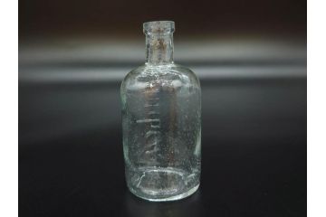 大正〜昭和初期　様々な用途に使える小瓶5個セット(気泡、ガラスビン、硝子、ボトル、薬瓶、花瓶、花入れ、花器)(R-077083)