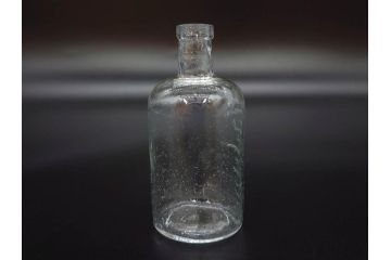 大正〜昭和初期　様々な用途に使える小瓶5個セット(気泡、ガラスビン、硝子、ボトル、薬瓶、花瓶、花入れ、花器)(R-077084)