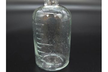 大正〜昭和初期　様々な用途に使える小瓶5個セット(気泡、ガラスビン、硝子、ボトル、薬瓶、花瓶、花入れ、花器)(R-077084)