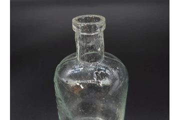 大正〜昭和初期　様々な用途に使える小瓶5個セット(気泡、ガラスビン、硝子、ボトル、薬瓶、花瓶、花入れ、花器)(R-077084)