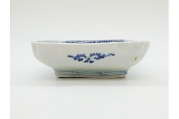 江戸期　古伊万里　染付　冨貴長春　約21cm　7.1寸　牡丹蛸唐草文　細やかで力強く描かれた文様が魅力的な長皿2枚セット(七寸一分、和食器、和皿)(R-077092)
