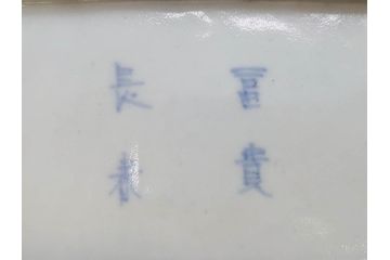 江戸期　古伊万里　染付　冨貴長春　約21cm　7.1寸　牡丹蛸唐草文　細やかで力強く描かれた文様が魅力的な長皿2枚セット(七寸一分、和食器、和皿)(R-077092)