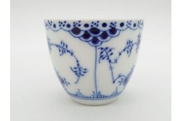 デンマーク　ROYAL COPENHAGEN(ロイヤルコペンハーゲン)　ブルーフルーテッド　プレイン・ハーフレース　エレガントなティータイムを演出するカップ&ソーサー3客・シュガーボウルセット(コーヒー、ティーカップ、シュガーポット、C&S、洋食器)(R-077097)