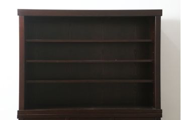 中古　美品　上質な和の空間を演出する二段重ね水屋箪笥(食器棚、茶箪笥、キャビネット、収納棚、戸棚、店舗什器)(R-077114)