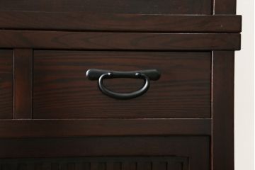中古　美品　上質な和の空間を演出する二段重ね水屋箪笥(食器棚、茶箪笥、キャビネット、収納棚、戸棚、店舗什器)(R-077114)