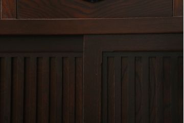 中古　美品　上質な和の空間を演出する二段重ね水屋箪笥(食器棚、茶箪笥、キャビネット、収納棚、戸棚、店舗什器)(R-077114)