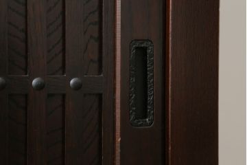 中古　美品　上質な和の空間を演出する二段重ね水屋箪笥(食器棚、茶箪笥、キャビネット、収納棚、戸棚、店舗什器)(R-077114)