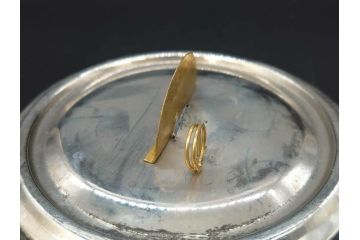 当時物　お洒落なディスプレイが叶うガラスドーム2点セット(昔のたばこ屋さん、タバコディスプレイ、ガラス瓶、陳列ケース、見本入れ、コレクションケース、グローブドマリエ、グローブ・ド・マリエ)(R-077118)