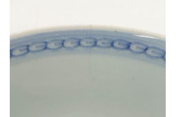 江戸期　古伊万里　微塵唐草文染付　松竹梅　約12cm　3.8寸　繊細な絵付けが見事な蓋付き茶碗3客セット(和食器、三寸八分)(R-077160)