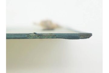 希少　大正〜昭和初期　当時物　「ひやしサイダー」　ガラス看板(広告、店頭用、硝子製、昭和レトロ、ディスプレイ)(R-077164)