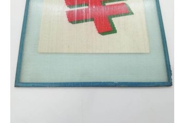希少　大正〜昭和初期　当時物　「特製ミルクセーキ」　ガラス看板(広告、店頭用、硝子製、昭和レトロ、ディスプレイ)(R-077169)