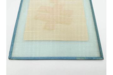 希少　大正〜昭和初期　当時物　「特製ミルクセーキ」　ガラス看板(広告、店頭用、硝子製、昭和レトロ、ディスプレイ)(R-077169)