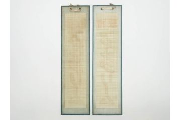 希少　大正〜昭和初期　当時物　「特製アイスクリーム」　ガラス看板2点セット(広告、店頭用、硝子製、昭和レトロ、ディスプレイ)(R-077170)