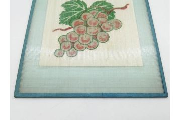 希少　大正〜昭和初期　当時物　「氷 ブドー」「氷 レモン」「氷 いちご」　かき氷ガラス看板3点セット(広告、店頭用、硝子製、昭和レトロ、ディスプレイ、カキ氷、ぶどう)(R-077171)