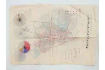 戦前　当時物　嘉義地震　震災略図　震災被害略図　震災概況略図9枚(台湾、中国、古文書、古地図)(R-077176)
