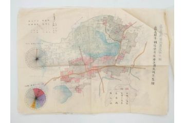 戦前　当時物　嘉義地震　震災略図　震災被害略図　震災概況略図9枚(台湾、中国、古文書、古地図)(R-077176)