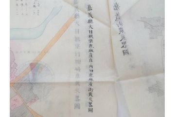 戦前　当時物　嘉義地震　震災略図　震災被害略図　震災概況略図9枚(台湾、中国、古文書、古地図)(R-077176)