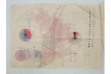 戦前　当時物　嘉義地震　震災略図　震災被害略図　震災概況略図9枚(台湾、中国、古文書、古地図)(R-077176)