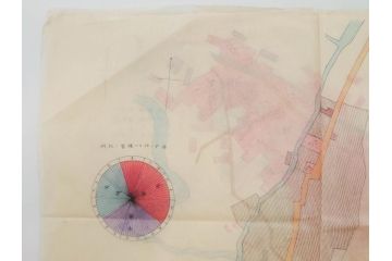 戦前　当時物　嘉義地震　震災略図　震災被害略図　震災概況略図9枚(台湾、中国、古文書、古地図)(R-077176)