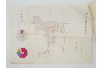 戦前　当時物　嘉義地震　震災略図　震災被害略図　震災概況略図9枚(台湾、中国、古文書、古地図)(R-077176)