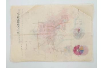 戦前　当時物　嘉義地震　震災略図　震災被害略図　震災概況略図9枚(台湾、中国、古文書、古地図)(R-077176)