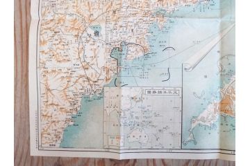 戦前　当時物　露国領土侵略図　日獨戦局地図　仙台市略図　古地図3枚セット(ロシア、日本、ドイツ、日独戦争、大阪朝日新聞、青島及其附近明細図、仙台豫備病院配置図、古文書)(R-077178)