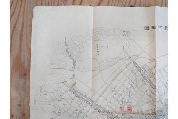 戦前　当時物　露国領土侵略図　日獨戦局地図　仙台市略図　古地図3枚セット(ロシア、日本、ドイツ、日独戦争、大阪朝日新聞、青島及其附近明細図、仙台豫備病院配置図、古文書)(R-077178)