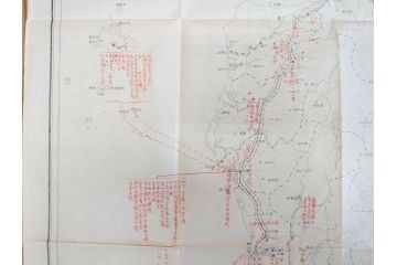 希少　明治期　当時物　台湾総督府管内略図　臺介全図　台湾民族分布図　台湾鉄道線路図　古地図4枚セット(警察本署製図、台湾神社、陸軍中将、古文書、臺湾)(R-077179)
