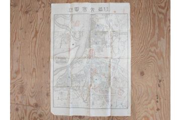 希少　明治期　当時物　台湾総督府管内略図　臺介全図　台湾民族分布図　台湾鉄道線路図　古地図4枚セット(警察本署製図、台湾神社、陸軍中将、古文書、臺湾)(R-077179)
