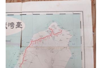希少　明治期　当時物　台湾総督府管内略図　臺介全図　台湾民族分布図　台湾鉄道線路図　古地図4枚セット(警察本署製図、台湾神社、陸軍中将、古文書、臺湾)(R-077179)