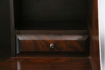 中古　北海道民芸家具　上品な雰囲気漂うビューローブックケース(ライティングビューロー、簿記机、本箱、本棚、飾り棚、収納棚、戸棚、ワークデスク、在宅用、在宅ワーク用)(R-077188)