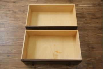 中古　北海道民芸家具　上品な雰囲気漂うビューローブックケース(ライティングビューロー、簿記机、本箱、本棚、飾り棚、収納棚、戸棚、ワークデスク、在宅用、在宅ワーク用)(R-077188)