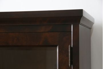 中古　北海道民芸家具　上品な雰囲気漂うビューローブックケース(ライティングビューロー、簿記机、本箱、本棚、飾り棚、収納棚、戸棚、ワークデスク、在宅用、在宅ワーク用)(R-077188)