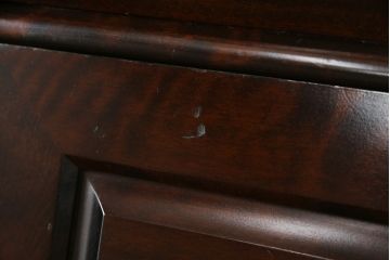 中古　北海道民芸家具　上品な雰囲気漂うビューローブックケース(ライティングビューロー、簿記机、本箱、本棚、飾り棚、収納棚、戸棚、ワークデスク、在宅用、在宅ワーク用)(R-077188)