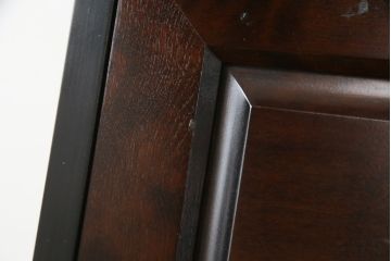 中古　北海道民芸家具　上品な雰囲気漂うビューローブックケース(ライティングビューロー、簿記机、本箱、本棚、飾り棚、収納棚、戸棚、ワークデスク、在宅用、在宅ワーク用)(R-077188)
