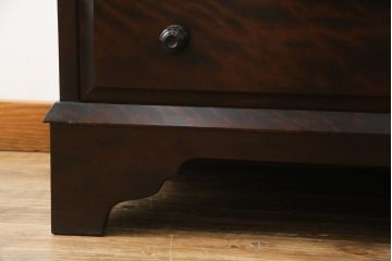 中古　北海道民芸家具　上品な雰囲気漂うビューローブックケース(ライティングビューロー、簿記机、本箱、本棚、飾り棚、収納棚、戸棚、ワークデスク、在宅用、在宅ワーク用)(R-077188)