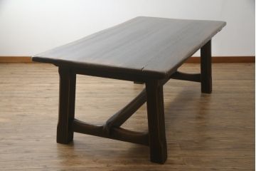 中古　美品　飛騨産業　PROVINCIAL(プロヴィンシャル・プロビンシャル)　どっしりとした佇まいが存在感を放つタバーンテーブル(ダイニングテーブル、4人掛け、6人掛け、作業台)(定価約56万円)(R-077195)