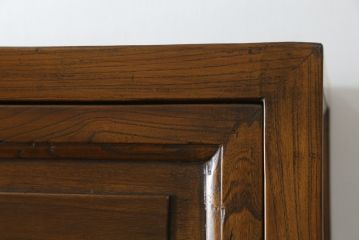 アジアンビンテージ　アンティーク調　オリエンタルな雰囲気が魅力的な李朝キャビネット(李朝タンス、李朝箪笥、李朝家具、収納棚、戸棚、ヴィンテージ)(R-077201)