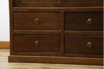 和製ビンテージ　美品　アンティーク調　シンプルなデザインが魅力的な両面使いできる階段箪笥(和箪笥、和タンス、収納箪笥、ヴィンテージ)(R-077205)