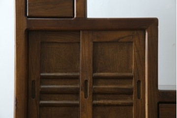 和製ビンテージ　美品　アンティーク調　シンプルなデザインが魅力的な両面使いできる階段箪笥(和箪笥、和タンス、収納箪笥、ヴィンテージ)(R-077205)