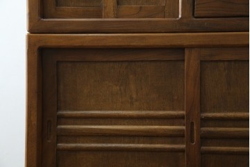 和製ビンテージ　美品　アンティーク調　シンプルなデザインが魅力的な両面使いできる階段箪笥(和箪笥、和タンス、収納箪笥、ヴィンテージ)(R-077205)