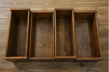 和製ビンテージ　美品　アンティーク調　シンプルなデザインが魅力的な両面使いできる階段箪笥(和箪笥、和タンス、収納箪笥、ヴィンテージ)(R-077205)