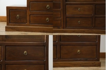 和製ビンテージ　美品　アンティーク調　シンプルなデザインが魅力的な両面使いできる階段箪笥(和箪笥、和タンス、収納箪笥、ヴィンテージ)(R-077205)