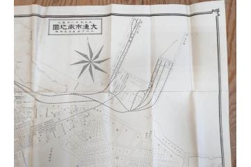 明治大正期　当時物　満州地図&市街地図　大連市街図　青泥窪市街図　古地図3枚セット(南満州鉄道、大阪十字屋出版、大連天野満書堂、古文書、中国)(R-077217)